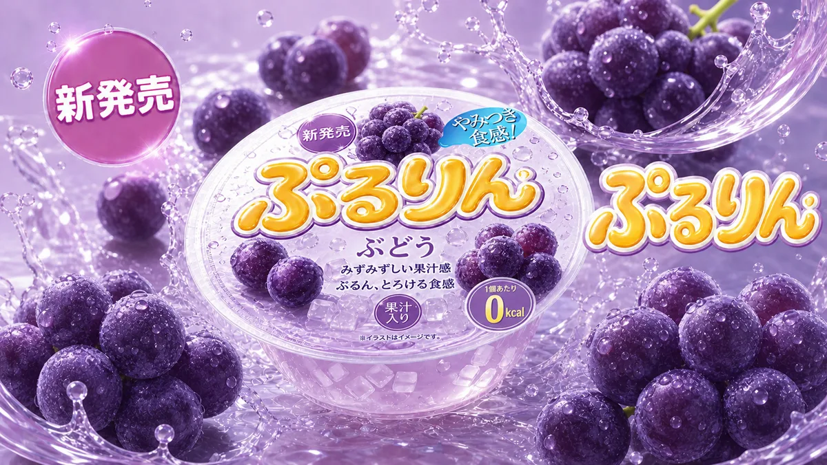 ぷるりん葡萄口味產品主視覺